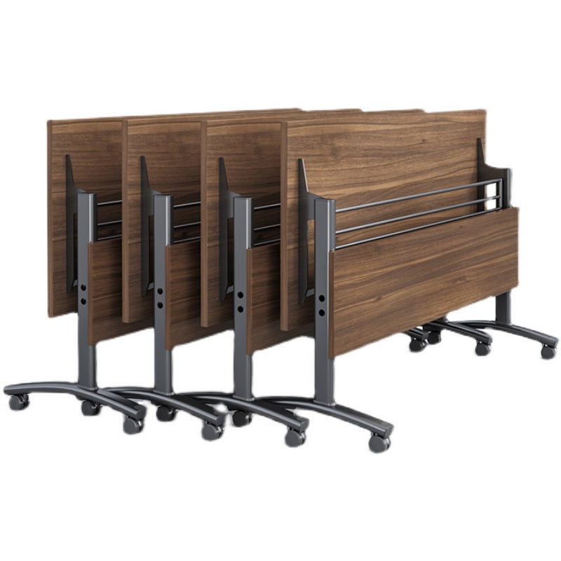 Modern Manufactured Wood Top Office Desk Rectangular Desk with Wheels