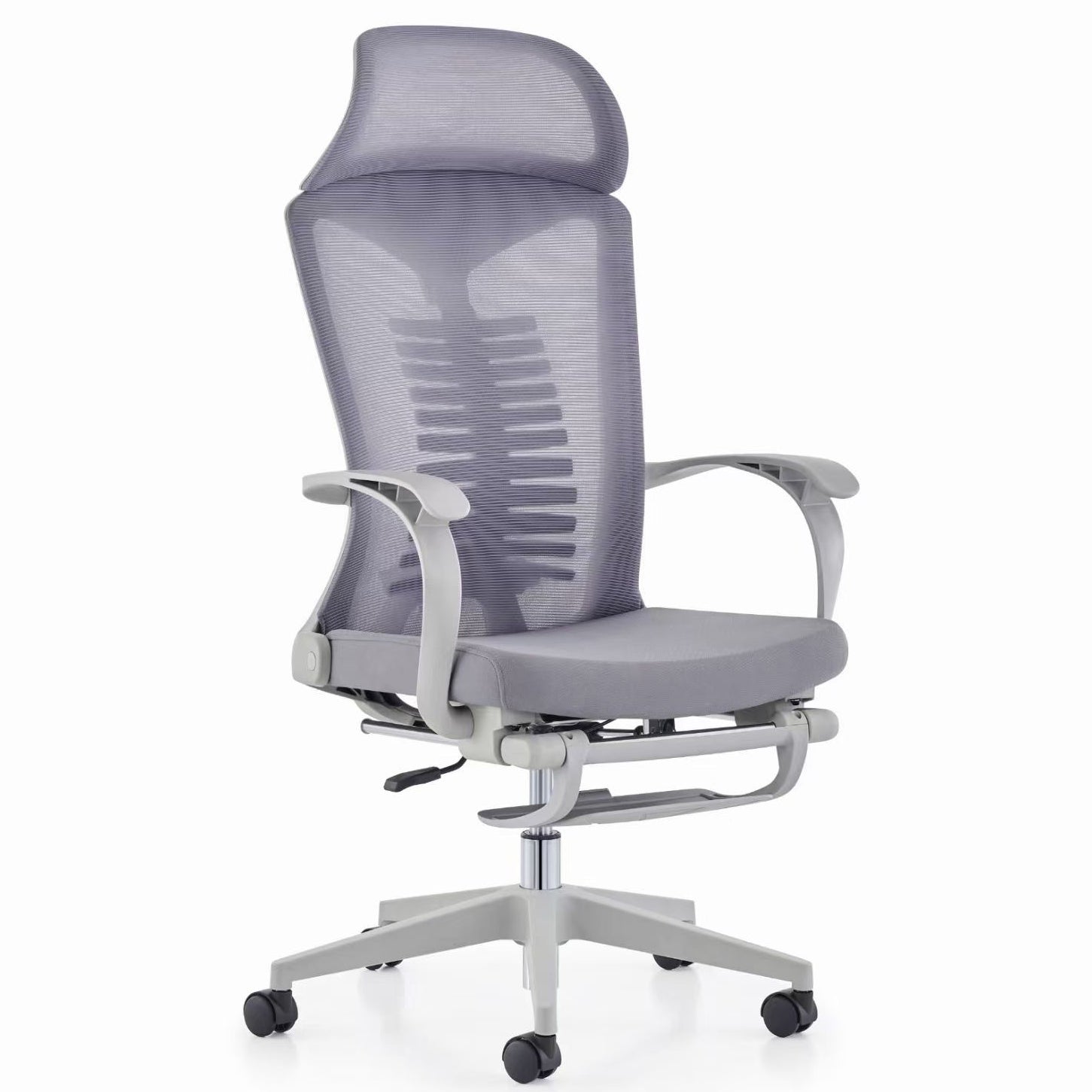 Swivel Headrest Office Chair Adjustable Seat Height Chair with Footrest