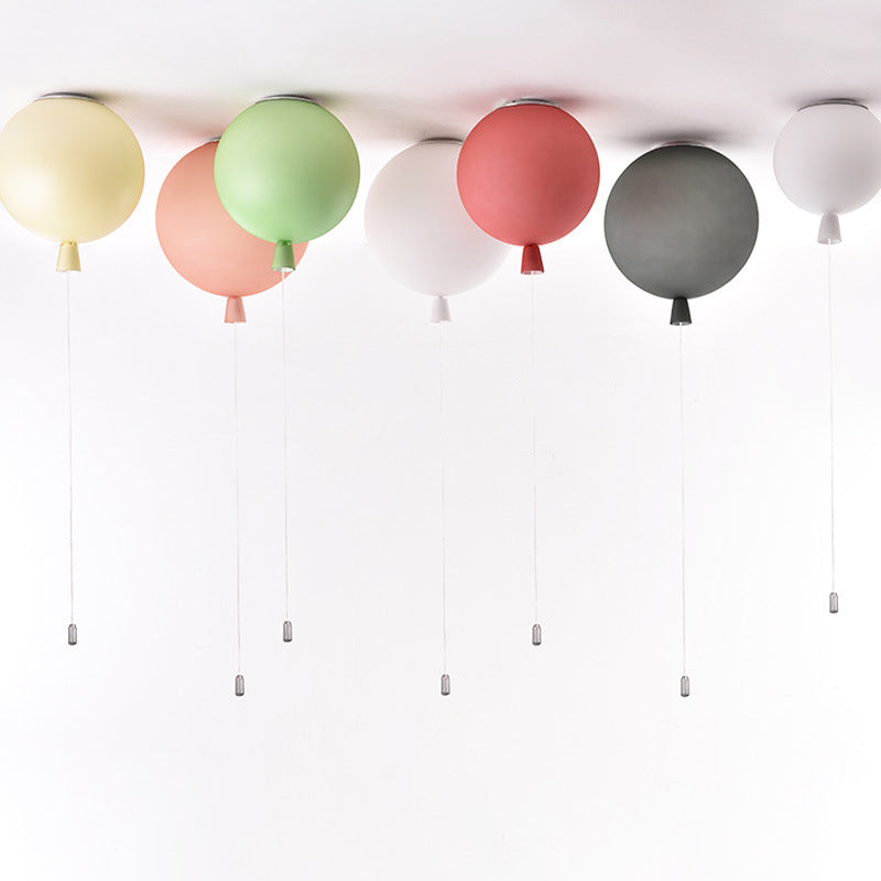 Modern Style Ceiling Light Balloon Flush Mount Light Fixture for Bedroom