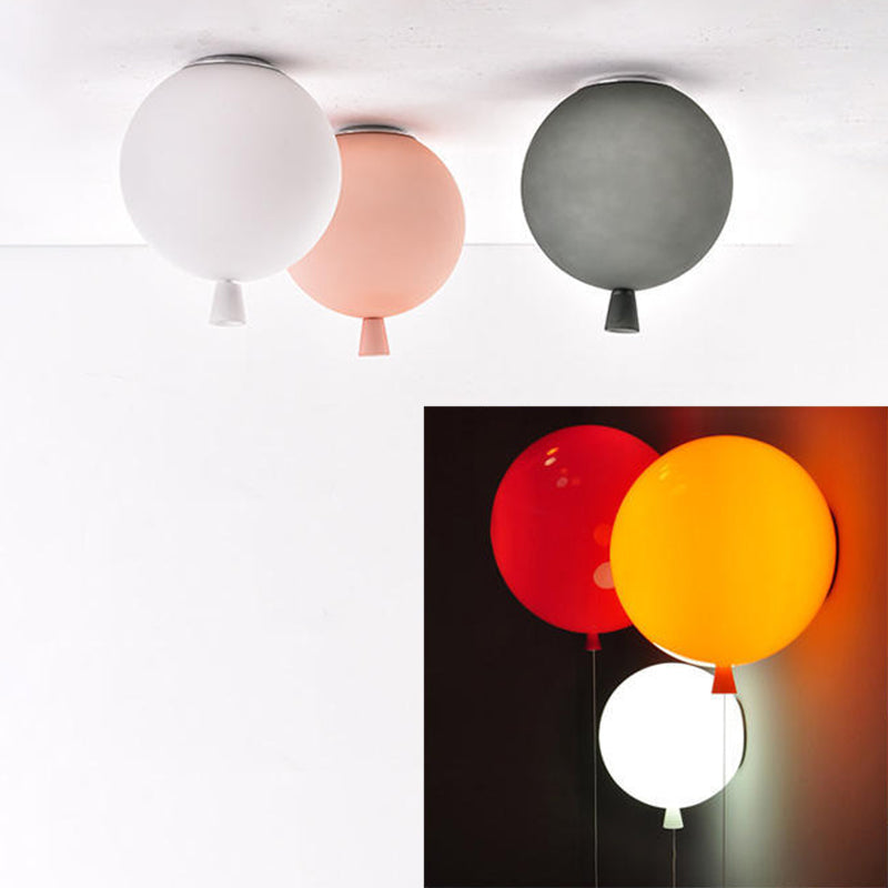 Modern Style Ceiling Light Balloon Flush Mount Light Fixture for Bedroom