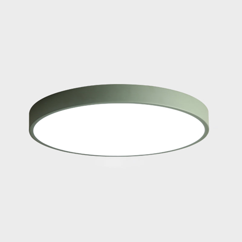 Metal LED Flush Mount Macaroon Circle Ceiling Mounted Fixture for Bedroom