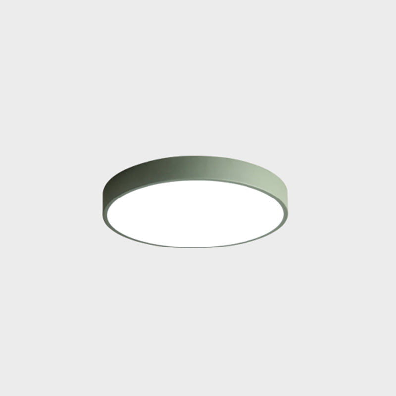 Metal LED Flush Mount Macaroon Circle Ceiling Mounted Fixture for Bedroom