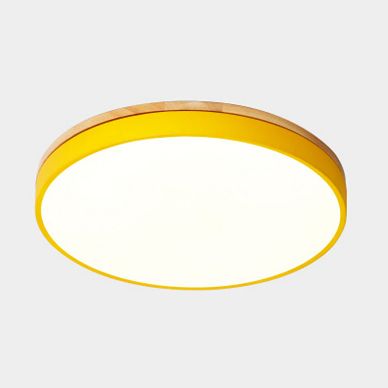 Modern Style Circle Shape Ceiling Lighting Metal 1 Light Ceiling Lamp for Bedroom