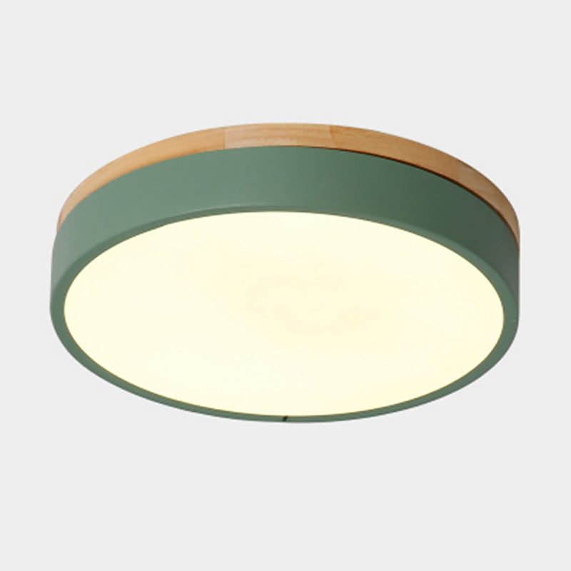 Modern Style Circle Shape Ceiling Lighting Metal 1 Light Ceiling Lamp for Bedroom