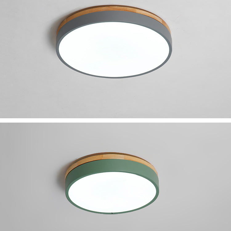 Modern Style Circle Shape Ceiling Lighting Metal 1 Light Ceiling Lamp for Bedroom