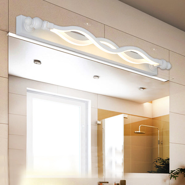 Modern Style Twist Wall Vanity Light Metal 1-Light Vanity Lighting Ideas