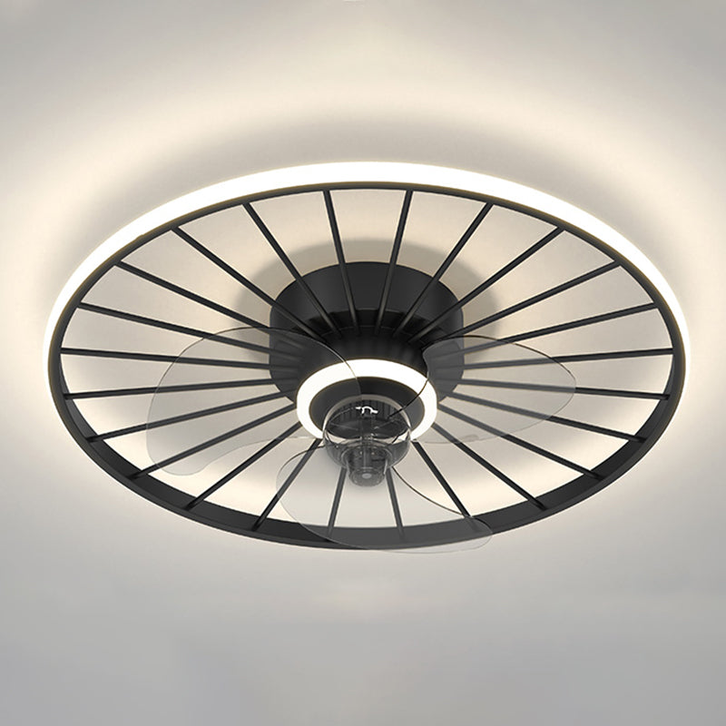 Metal Ceiling Fan Light Modern Style Ceiling Fan Lighting for Living Room