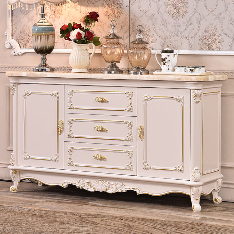 Glam Style 2-door Sideboard Oak Wood Sideboard for Living Room