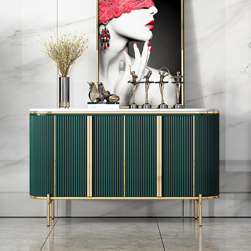 Glam Style Door Sideboard Stone Top Sideboard for Living Room