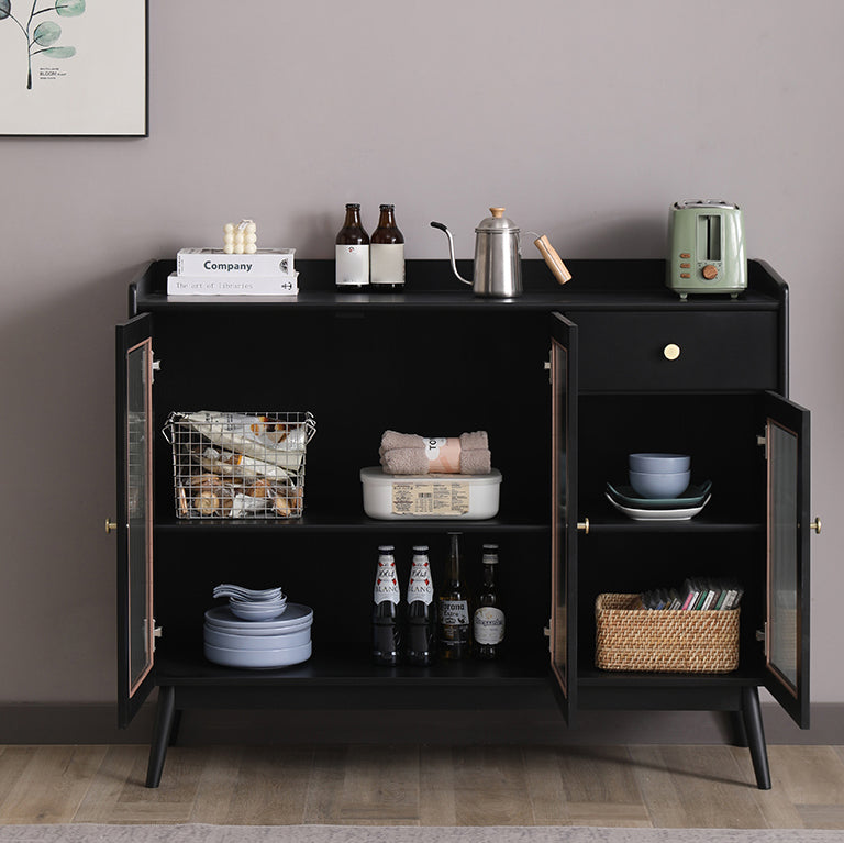 Modern Sideboard Solid Wood Sideboard with Door for Living Room