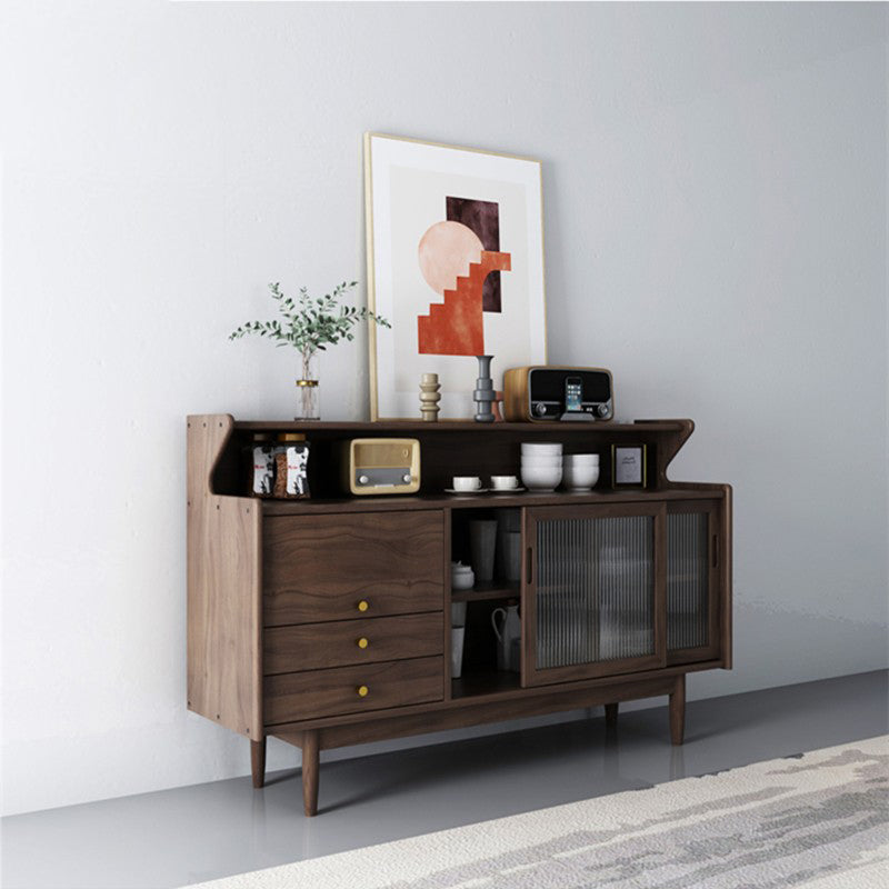 Simple Style Sideboard Wood Cupboard with Drawer and Door for Living Room