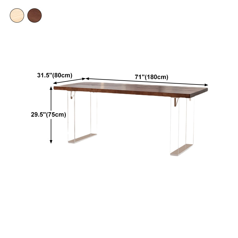 Solid Wood Rectangular Working Table Home Office Modern Writing Desk