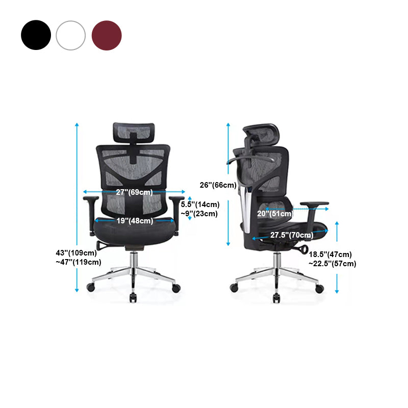 Adjustable Seat Height Executive Chair Swivel High Back Chair with Caster Wheels