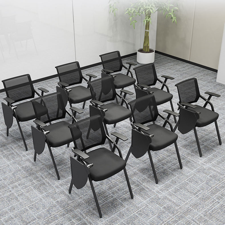 Ergonomic Fixed Arms Conference Chair Black Frame and Seat Chair