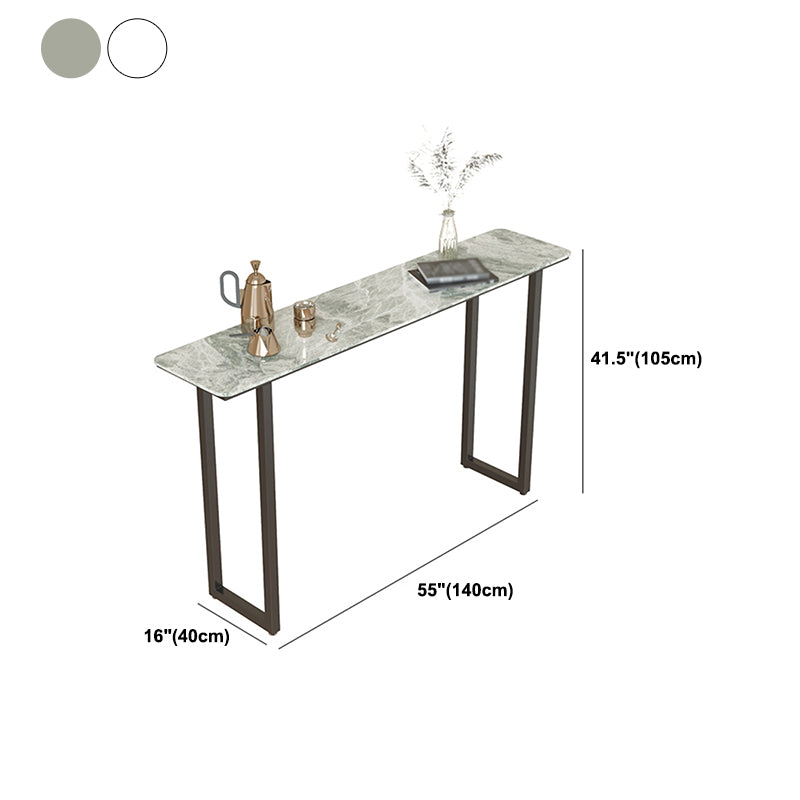 Industrial Bar Table Stone Top Carbon Steel Pedestal Bar Table