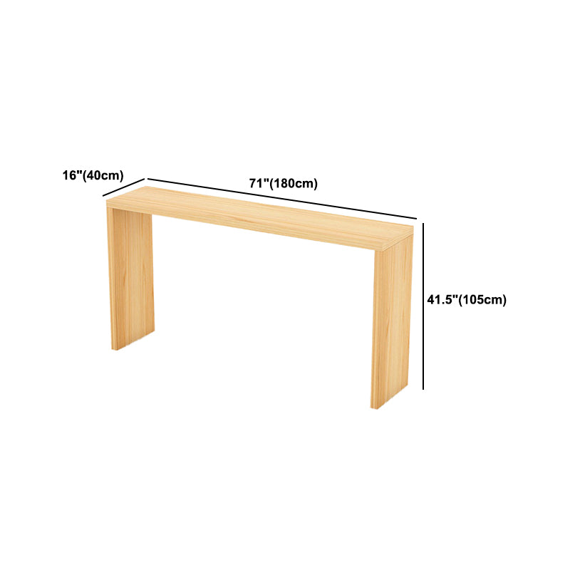 Rectangle Solid Wood Top Counter Table Rectangle Modern Bar Table