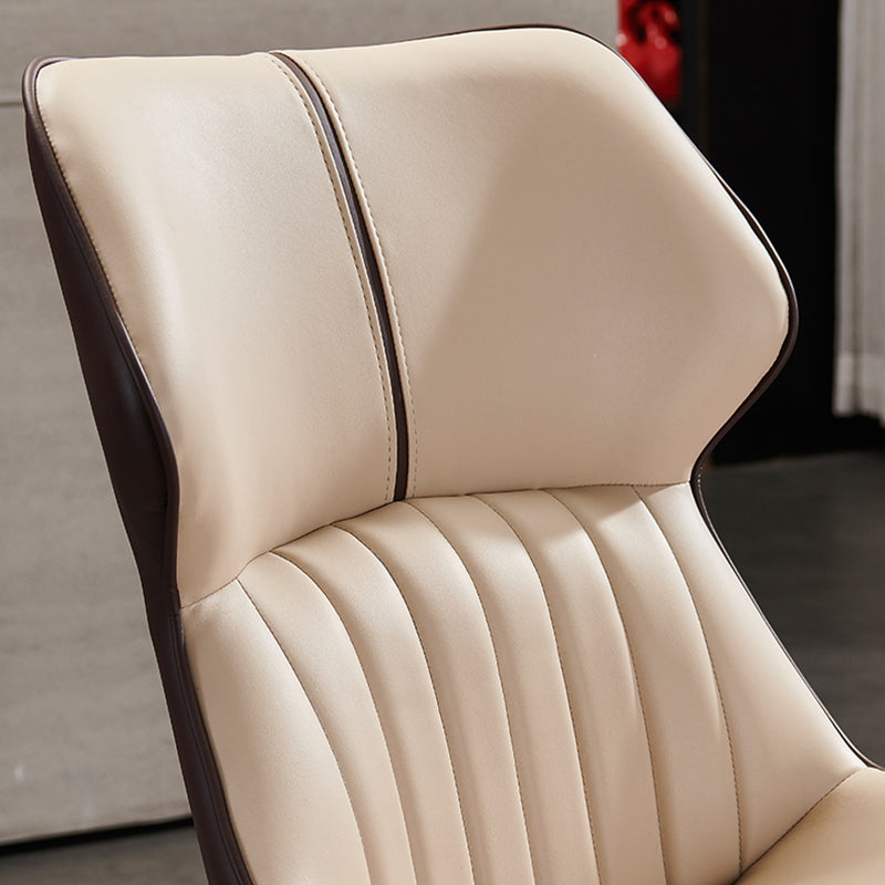 Minimalist Design Arm Wingback Side Chairs Faux Leather Side Chair