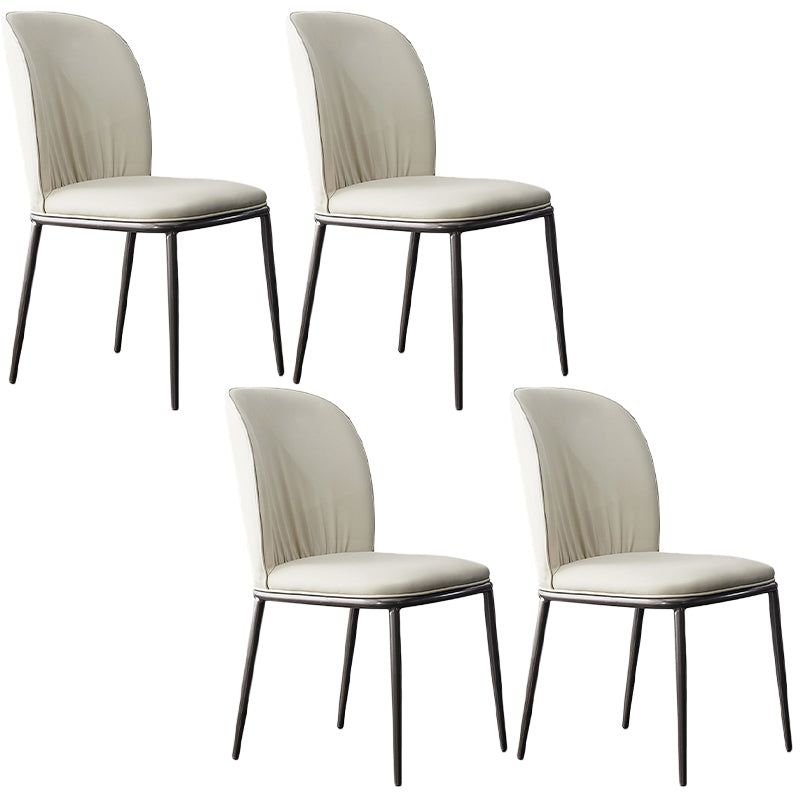 Modern Style Chairs Armless Chair for Kitchen with Metal Legs