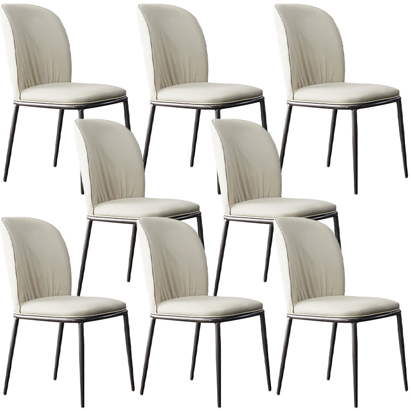 Modern Style Chairs Armless Chair for Kitchen with Metal Legs