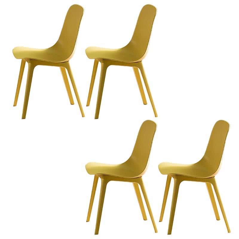 Armless Dining Chairs Plastic Chair Parsons Plastic Furniture in Matte Finish