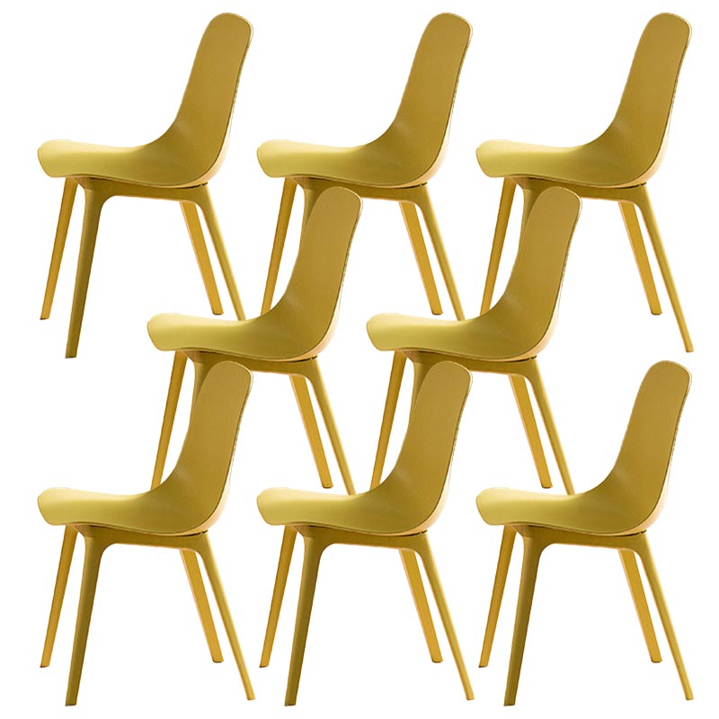 Armless Dining Chairs Plastic Chair Parsons Plastic Furniture in Matte Finish