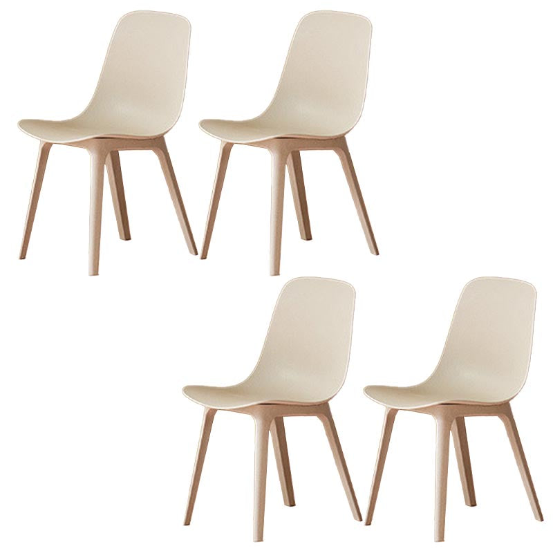 Armless Dining Chairs Plastic Chair Parsons Plastic Furniture in Matte Finish