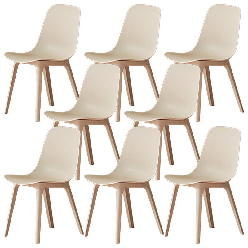 Armless Dining Chairs Plastic Chair Parsons Plastic Furniture in Matte Finish