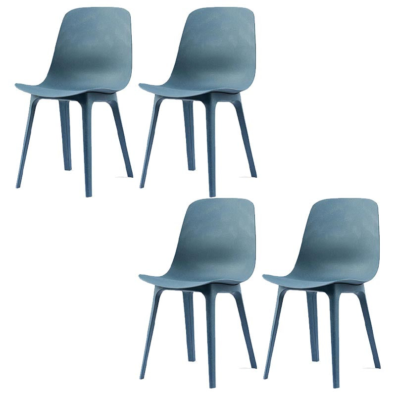 Armless Dining Chairs Plastic Chair Parsons Plastic Furniture in Matte Finish