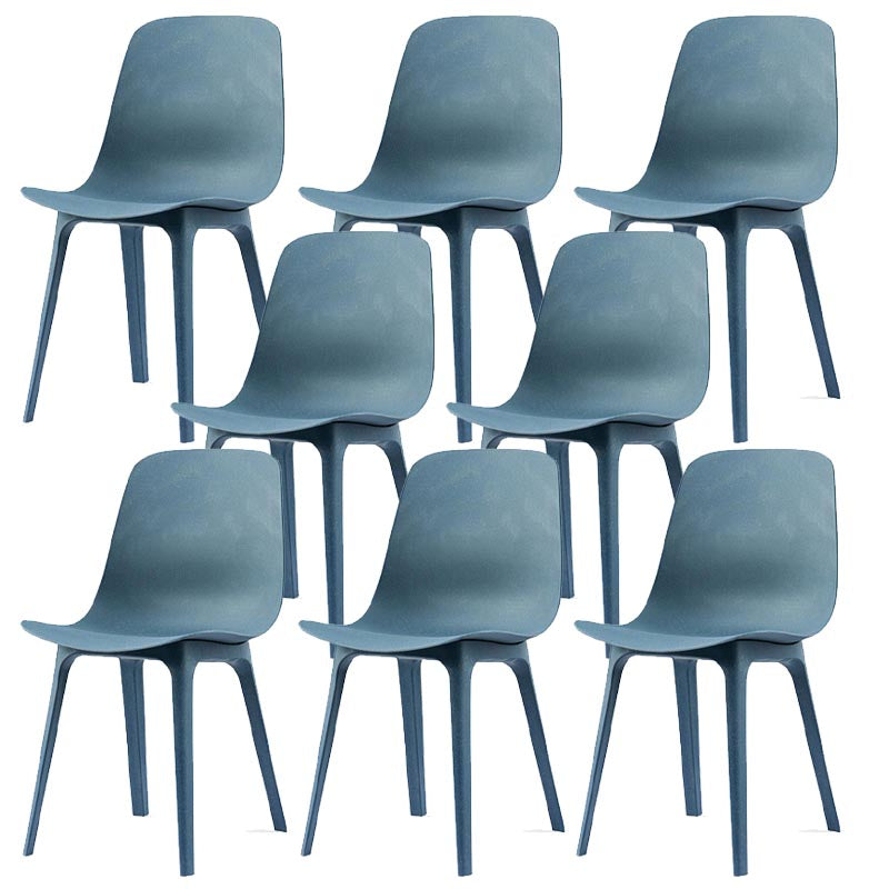 Armless Dining Chairs Plastic Chair Parsons Plastic Furniture in Matte Finish