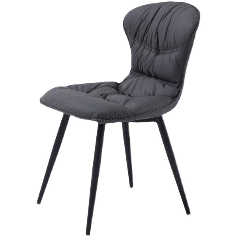 Contemporary Armless Furniture Botton Tufted Back Side Chairs with Upholstered Side