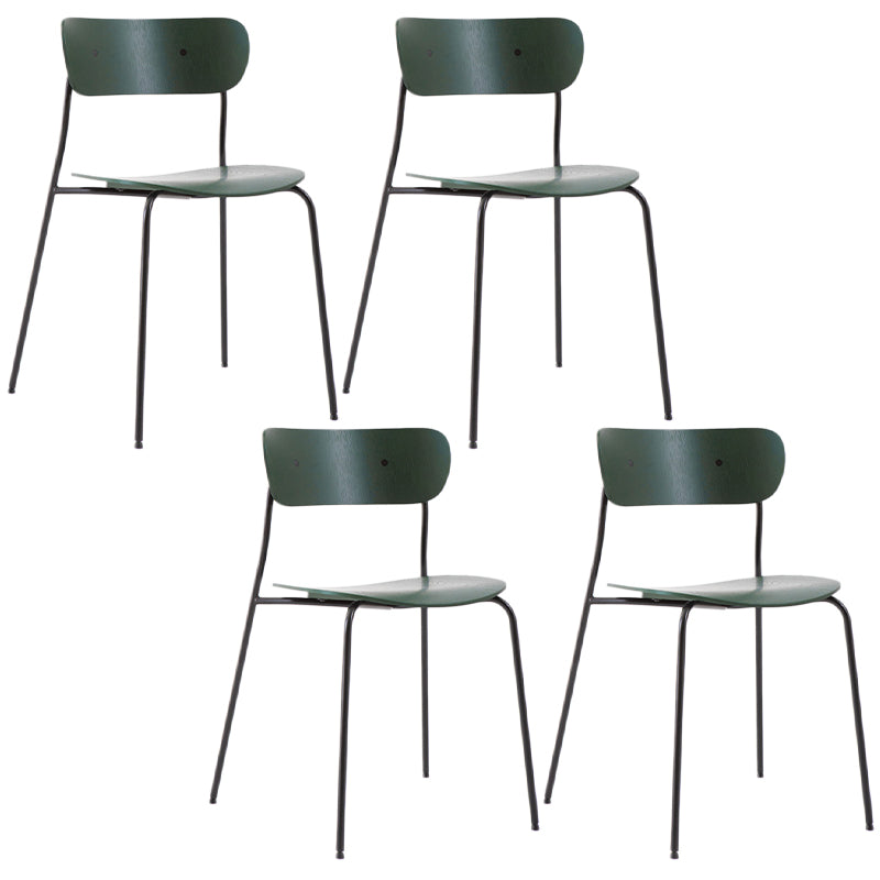 Industrial Dining Side Chair Bentwood Dining Chair with Black Legs