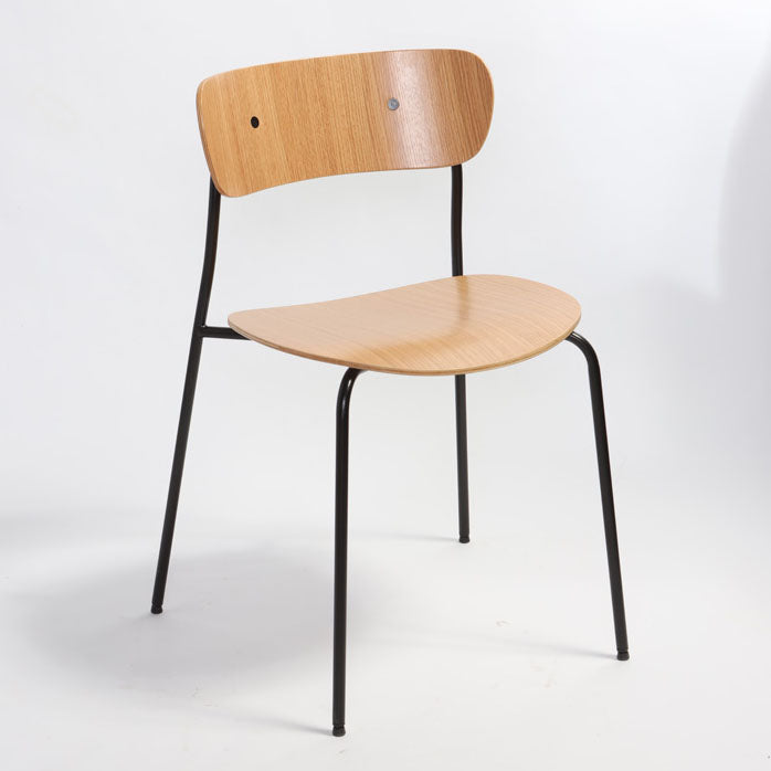 Industrial Dining Side Chair Bentwood Dining Chair with Black Legs