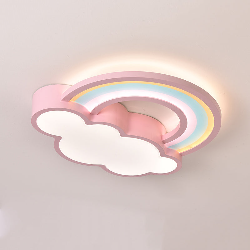 Modern Style Cloud Shape Ceiling Lighting Metal 2 Light Ceiling Light for Bedroom