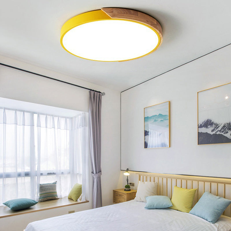 Metal Circle Ceiling Light Fixture Nordic LED Ceiling Flush Mount