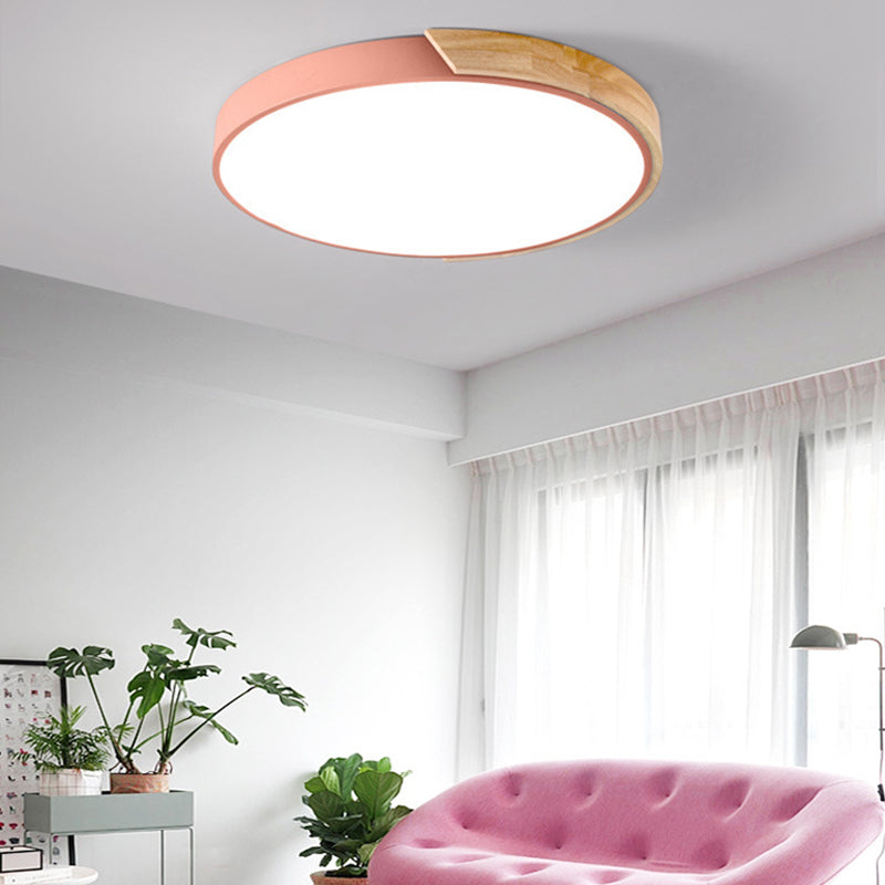 Metal Circle Ceiling Light Fixture Nordic LED Ceiling Flush Mount