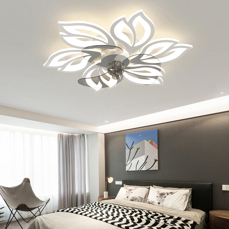 Metal Geometric Fan Ceiling Lighting Modern Style Multi-Light Flush Mount Lamp