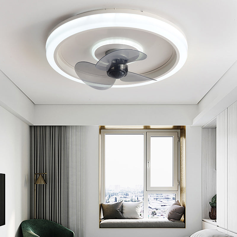 2 Light Ceiling Fan Light Modern Style Metal Ceiling Fan Light for Bedroom