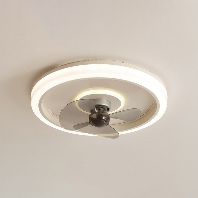 2 Light Ceiling Fan Light Modern Style Metal Ceiling Fan Light for Bedroom