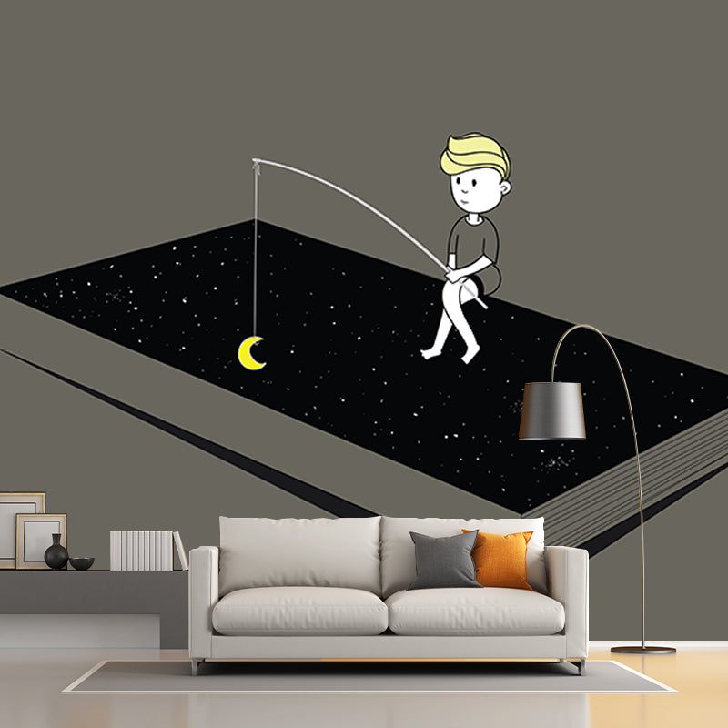 Characters Illustration Mildew Resistant Wallpaper Environmental Sleeping Room Wall Mural