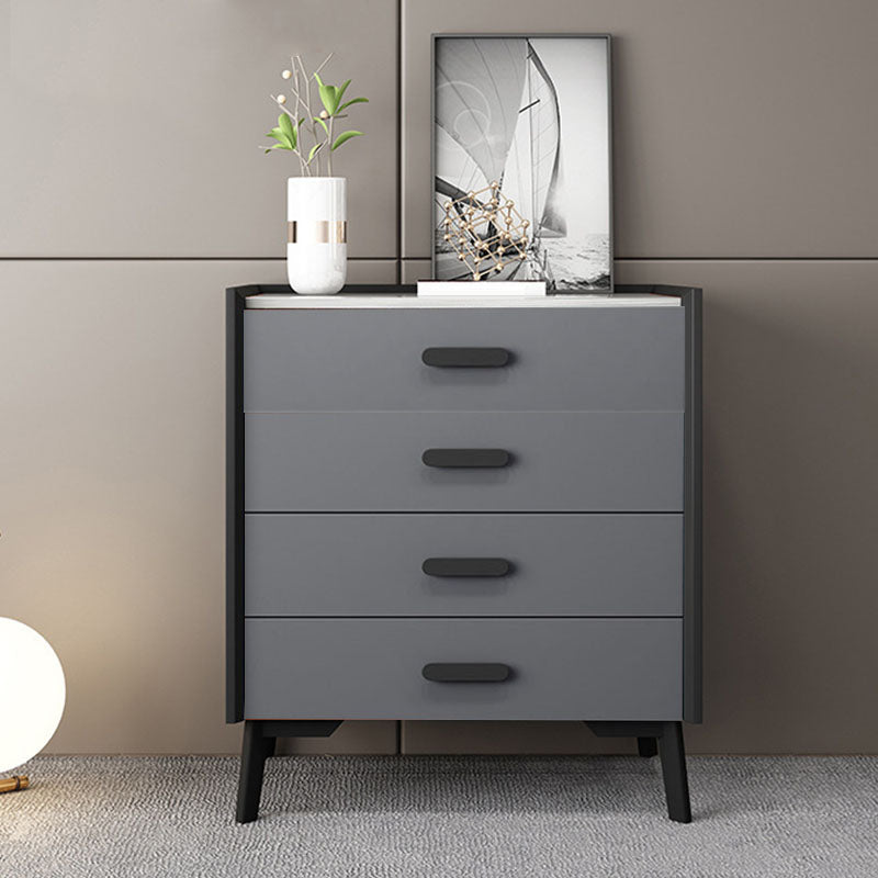 Classic Glam Stone Top Dresser Vertical Storage Chest with Drawer for Bedroom