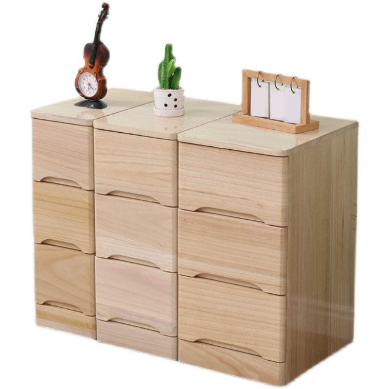 Contemporary Vertical Wood Dresser Bedroom Lingerie Chest Dresser with 3 Drawers