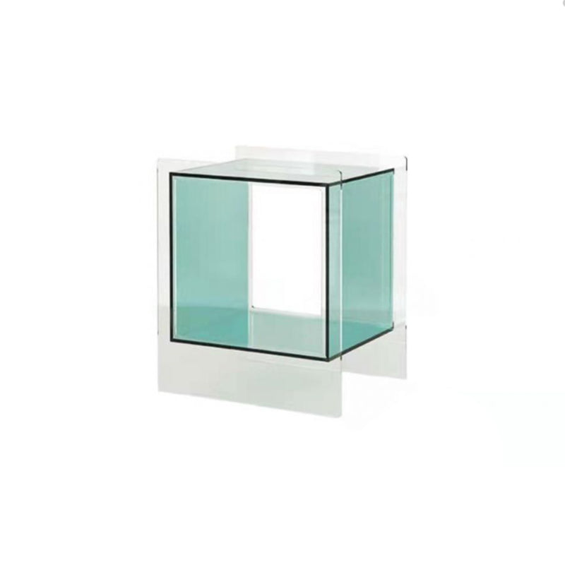 21.65"/23.62" Tall 1 - Shelf Nightstand Acrylic with Casters Night Stand