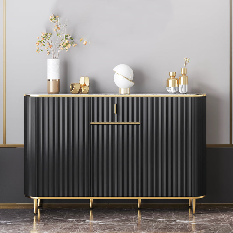 Glam 1 Drawer Sideboard Sintered Stone Top Sideboard for Living Room