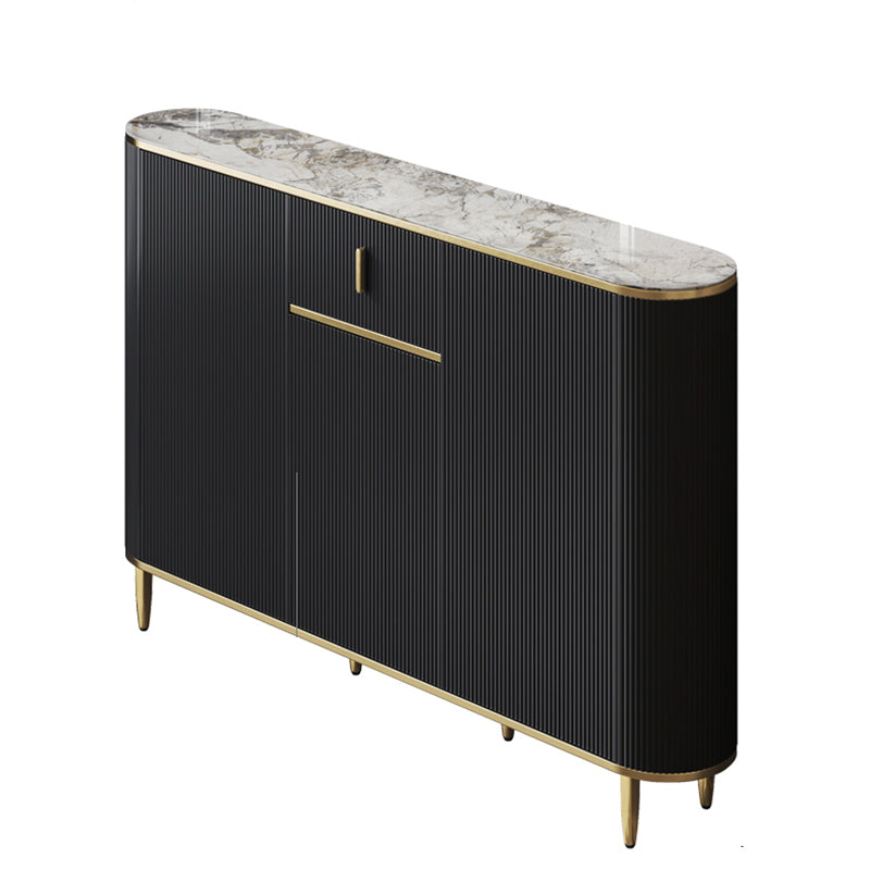 Glam 1 Drawer Sideboard Sintered Stone Top Sideboard for Living Room