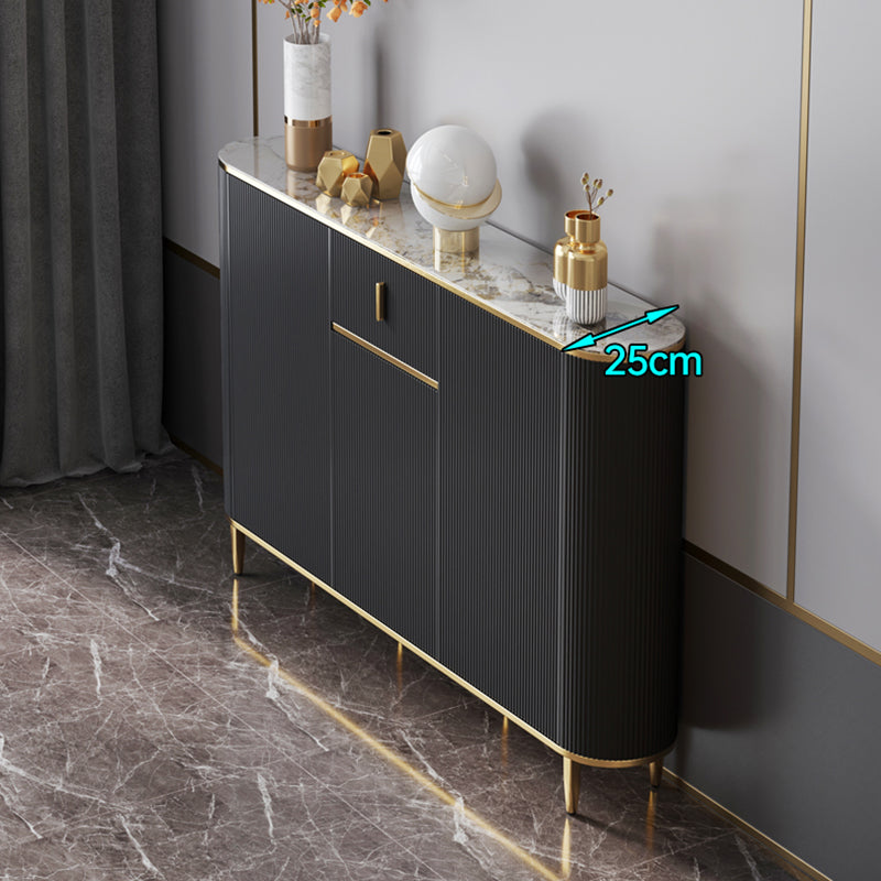 Glam 1 Drawer Sideboard Sintered Stone Top Sideboard for Living Room