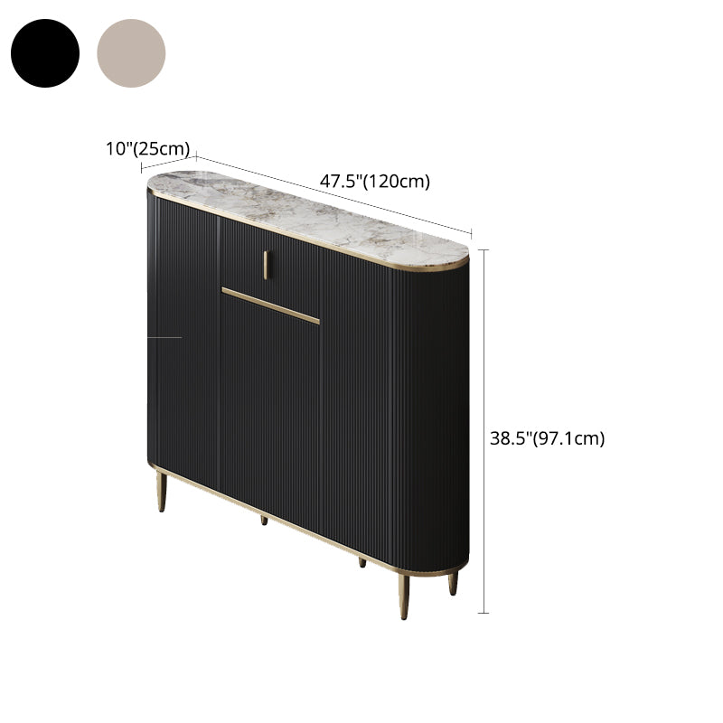 Glam 1 Drawer Sideboard Sintered Stone Top Sideboard for Living Room