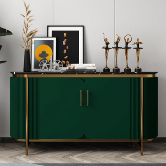 Stone Top Sideboard Glam Sideboard with Door for Living Room