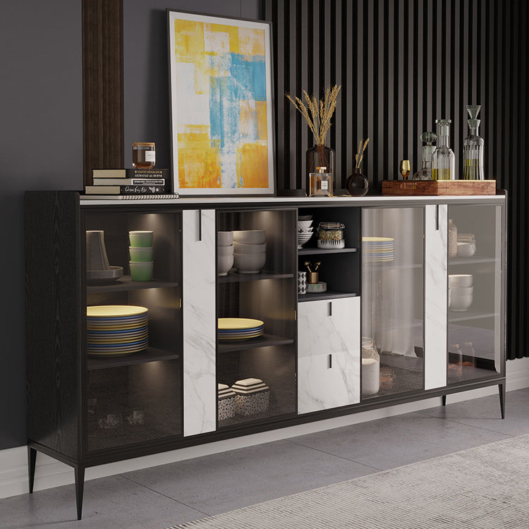 Modern Style Sideboard Table Stone Top Sideboard with Door for Home