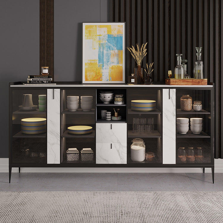 Modern Style Sideboard Table Stone Top Sideboard with Door for Home