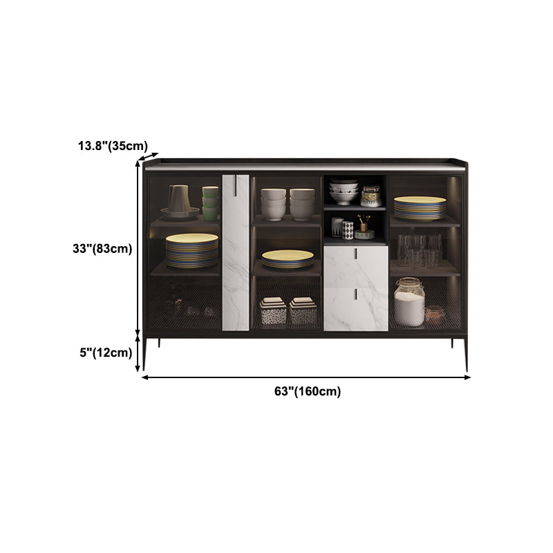 Modern Style Sideboard Table Stone Top Sideboard with Door for Home